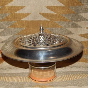 LB Sterling Silver Plated Incense Bowl Dish